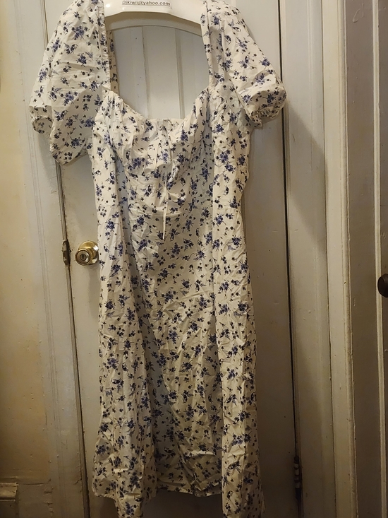 Fashion to Figure Dresses & Skirts - New! 4x [Fashion to Figure] Off Shouder Leg Slit Floral Peasant Dress